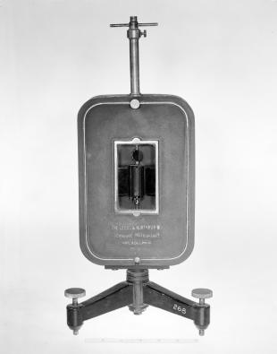 D'Arsonval wall galvanometer on stand with moving coil