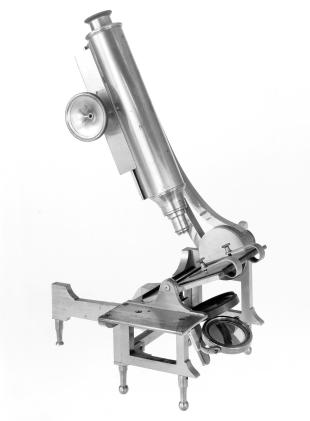 botanical compound microscope with unusual stand