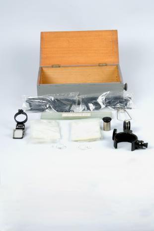 box of accessories for optical experiments