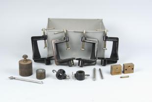 box of vises and clamps