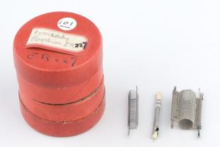 cathode, grid, and anode from Eveready Raytheon ER227 vacuum tube