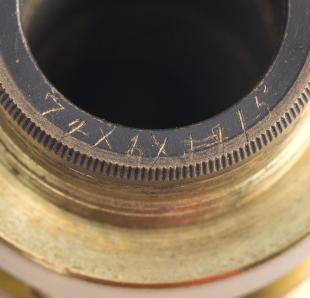 Tolles 1/6 inch immersion objective belonging with the Zentmayer microscope