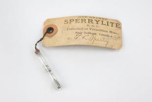 sealed glass tube of sperrylite