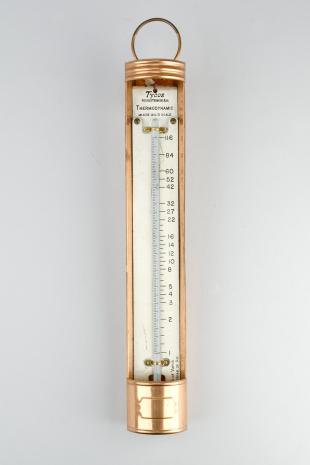 "McAdie Multi Scale" multiple scale  thermodynamic thermometer in brass frame