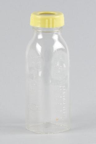 portion of glass baby bottle