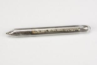 barium tellurium samples in sealed glass tube