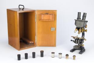 Spencer no. 1 binocular laboratory compound microscope