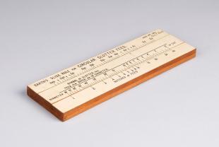 Barth's circular slotter feed slide rule