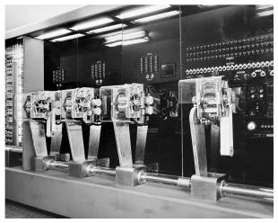 IBM ASCC-Mark I photo album: three interpolators, sequence control unit, encased