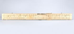 wall-mounted demonstration slide rule