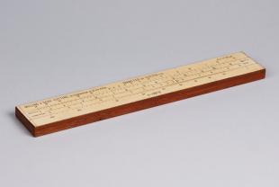 Barth's alpha slide rule for milling and gear cutting