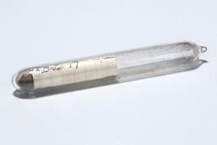 barium-tellurium alloy samples in a sealed glass tube