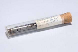 lever piezometer in a stoppered test tube