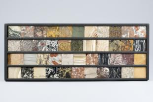marble samples in frame