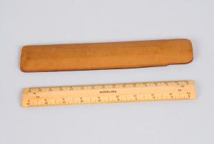 flat boxwood pocket ruler