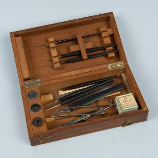 parts box for dissecting tools for Nachet medium compound microscope