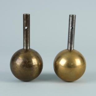 pair of 2.5-inch ball conductors on rods