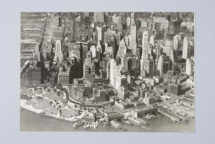 aerial photograph of Lower Manhattan