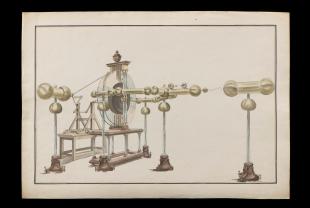 collection of 51 watercolors of scientific instruments