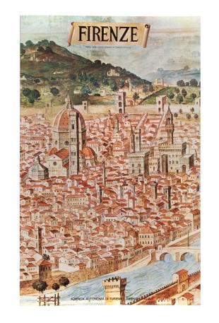 poster of cityscape, Florence