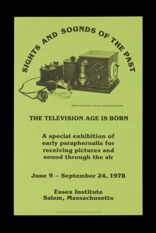 poster for history of television exhibit at the Essex Institute