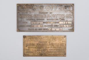 sheet-fed offset printing press name plaques