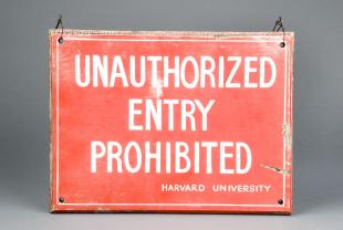 unauthorized entry prohibition sign