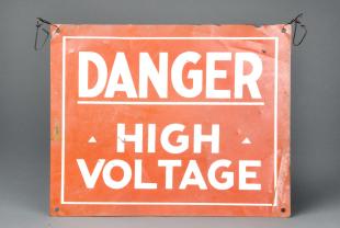 high voltage hazard sign